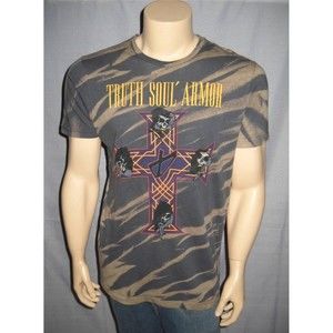 TRUTH SOUL ARMOR T Shirt Mens Sizes Camo Tye Dye Thin Light Skulls Cross NOS